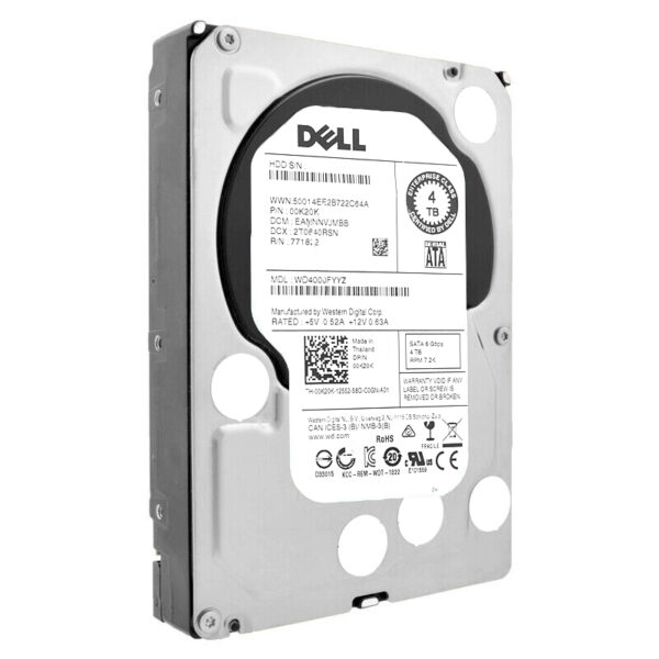 Festplatte Dell 4TB WD4000FYYZ 64Mb 7200Rpm Sata III 3,5" Zoll 00K20K – Bild 2