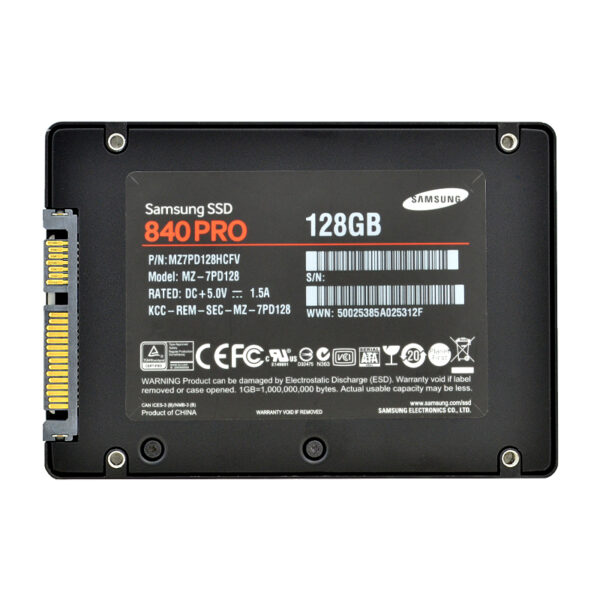 Samsung SSD 840 PRO 128GB SATA III 6gb/s 2,5" Zoll MZ-7PD128 – Bild 2
