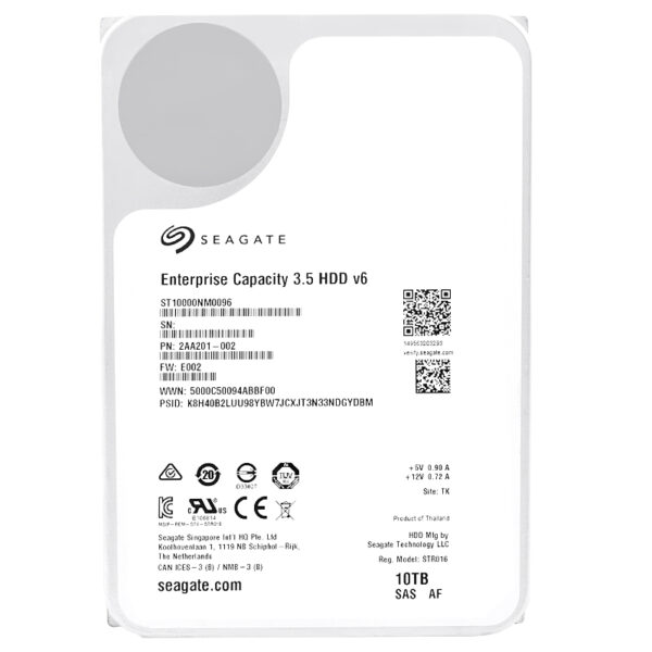 Seagate ST10000NM0096 10TB 7200Rpm 256Mb Cache Sas III 3,5" Zoll