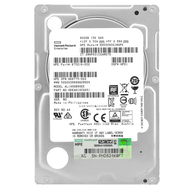 Festplatte HP 900Gb EH000900JWHPK 15000Rpm Sas III 2,5" 875216-002