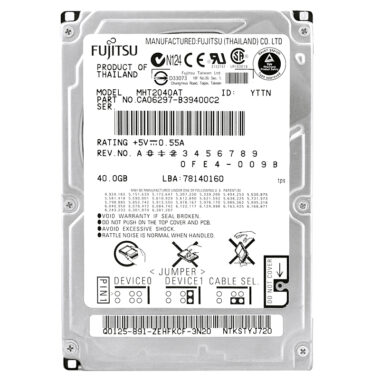 Festplatte Fujitsu 40Gb MHT2040AT 2Mb Cache 4200Rpm ATA 2,5" Zoll