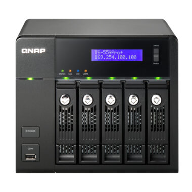 QNAP TS-559 Pro+ 2x 1.8GHz 1GB RAM 5x Bay Nas Server, 5x USB 2.0