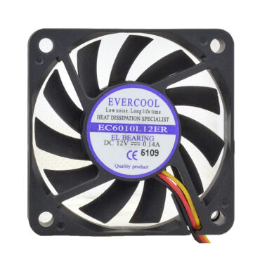 Lüfter EVERCOOL EC6010L12ER DC12V 0.14A 60*60*10mm 3pin