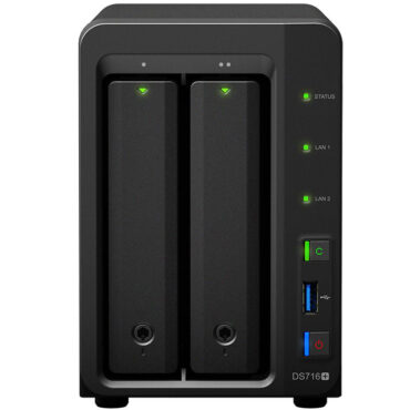 DiskStation Synology DS716+ 4x 1.6 GHz DDR3 2GB 2x Bay Nas Server