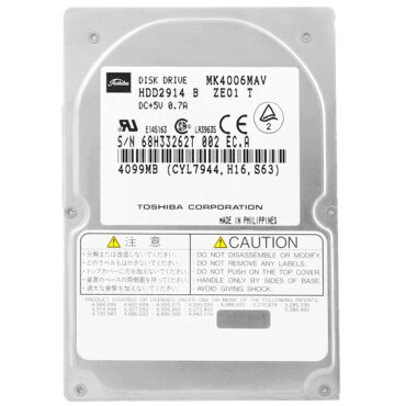 Festplatte Toshiba MK4006MAV 4099MB 4200 RPM ATA 2,5" Zoll