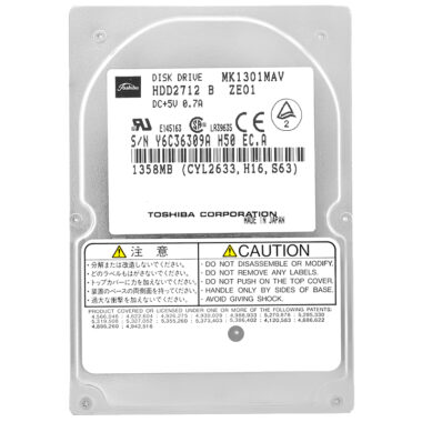 Festplatte Toshiba MK1301MAV 1358MB  4200 RPM ATA  2,5" Zoll