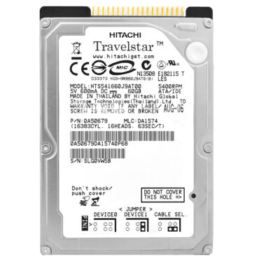 Festplatte Hitachi 60Gb HTS541660J9AT00 8Mb Cache 5400Rpm ATA 2,5" Zoll