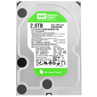 Western Digital 2TB WD20EARS Sata II 64MB 5400 RPM Hot Swap 3,5 Zoll