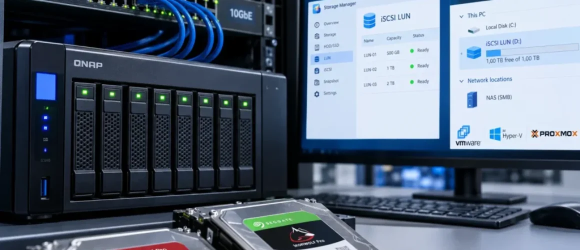 iSCSI und LUN auf einem NAS mit 10GbE-Netzwerk und Server-Storage